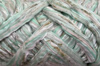Merinokammzug mit Tussahseide und Tweed Nepps Noppen grün