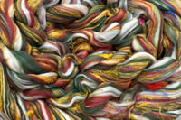 Shetland mit Sari Seide bunt